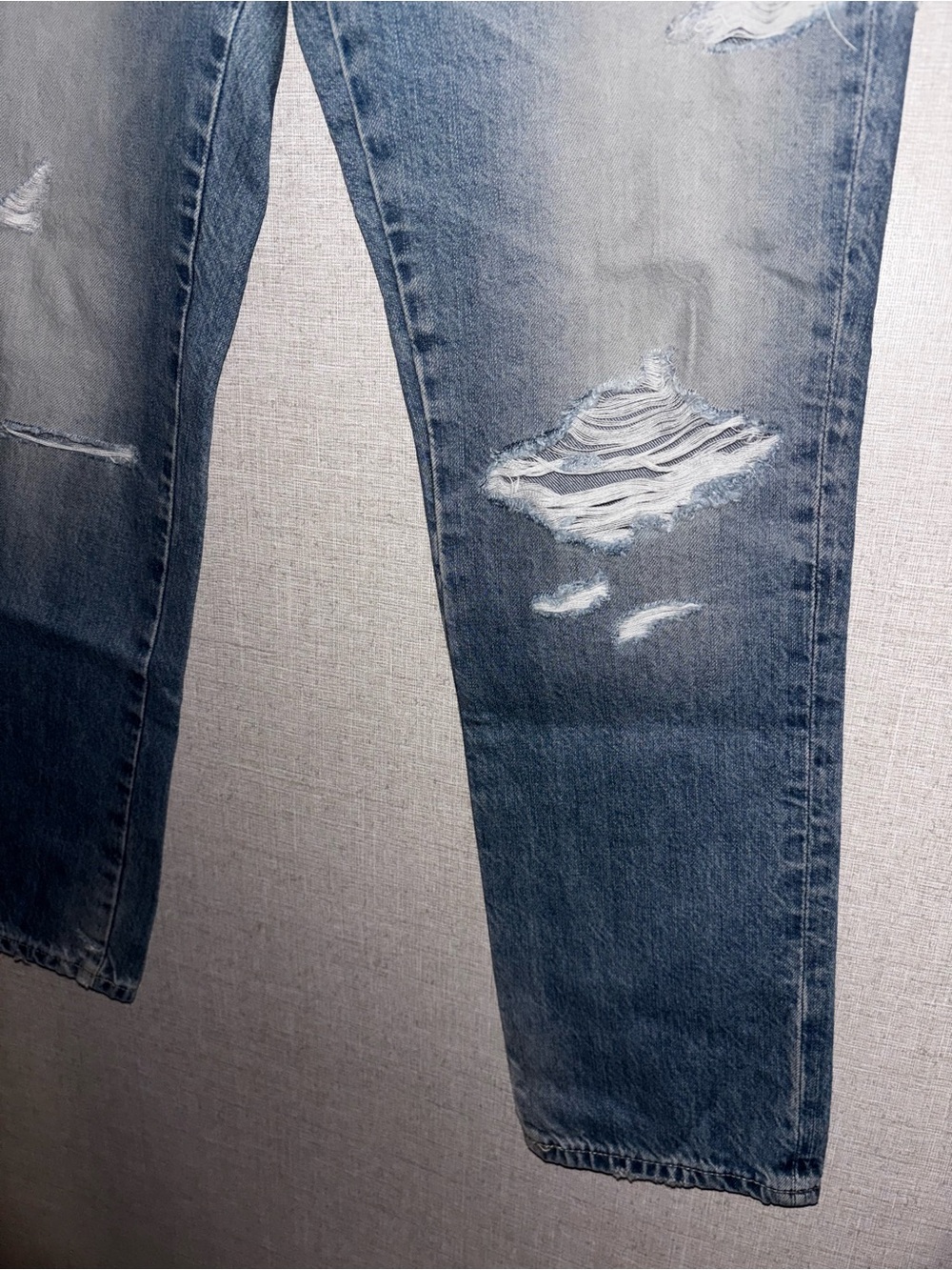 NWT AG Isabelle Exposed Zip High Rise Crop Straight Jeans - Picture 5 of 7